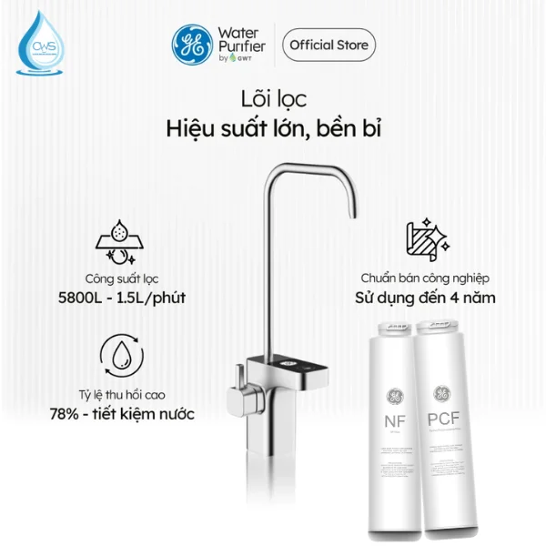 Lõi Lọc Nước GE GN620 Hiệu Suất Vượt Trội và Đạt Tiêu Chuẩn Nước Uống
