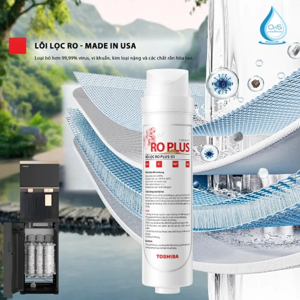 Màng lọc RO 75GPD Toshiba OrginPure nhập khẩu từ Mỹ