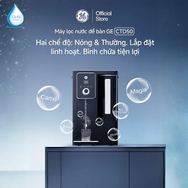 Máy Lọc Nước GE CDT50 Lắp Đặt Để Bàn Tiện Lợi, Nhỏ Gọn