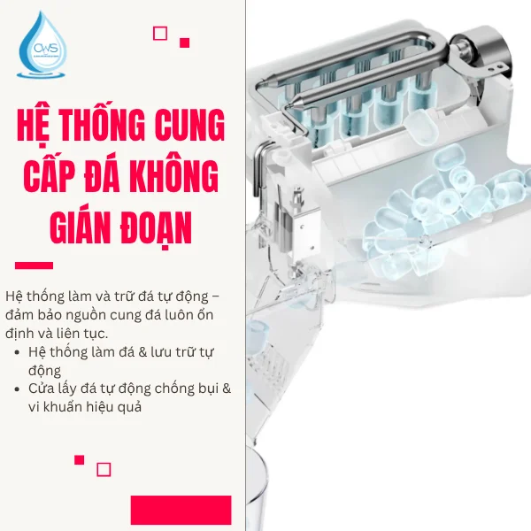 Máy lọc nóng lạnh Toshiba TWP-IW2469SVN(K) cung cấp đá không gián đoạn