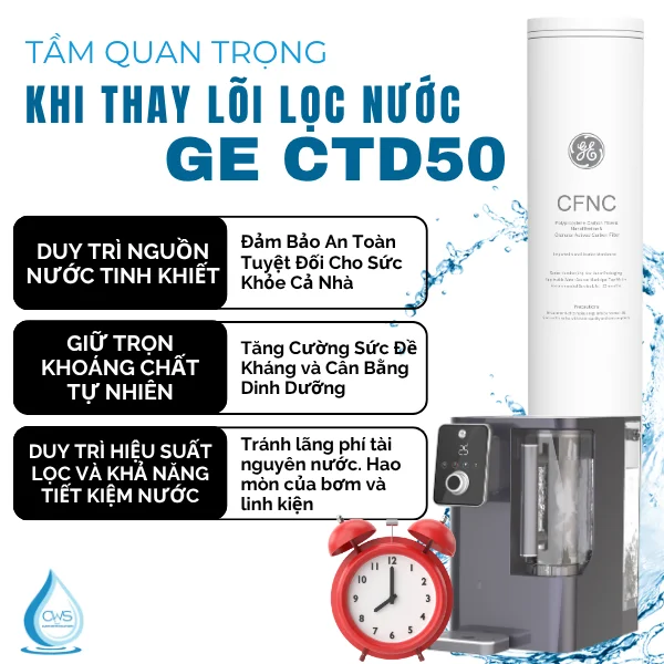 Tầm Quan Trọng Của Việc Thay Lõi Lọc GE CTD50 Đúng Hạn