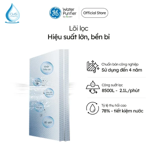 Thay lõi lọc nước GE DN810 đúng hạn giúp duy trì tốc độ dòng chảy mạnh và ổn định