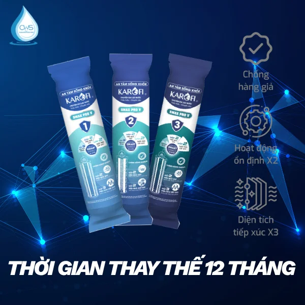 Thời gian thay thế bộ lõi thô Karofi Smax Pro V