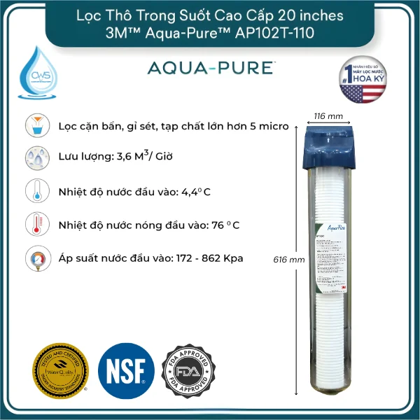 Bộ Tiền Lọc 3M Aqua-Pure AP 102T