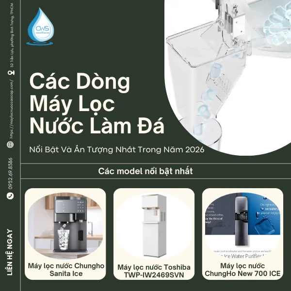 Các Dòng Máy Lọc Nước Làm Đá Nổi Bật Và Ấn Tượng Nhất Trong Năm 2026