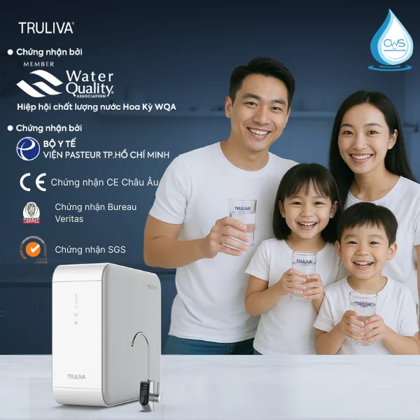 Các chứng nhận về chất lượng và sức khỏe của máy lọc nước Truliva UR5840