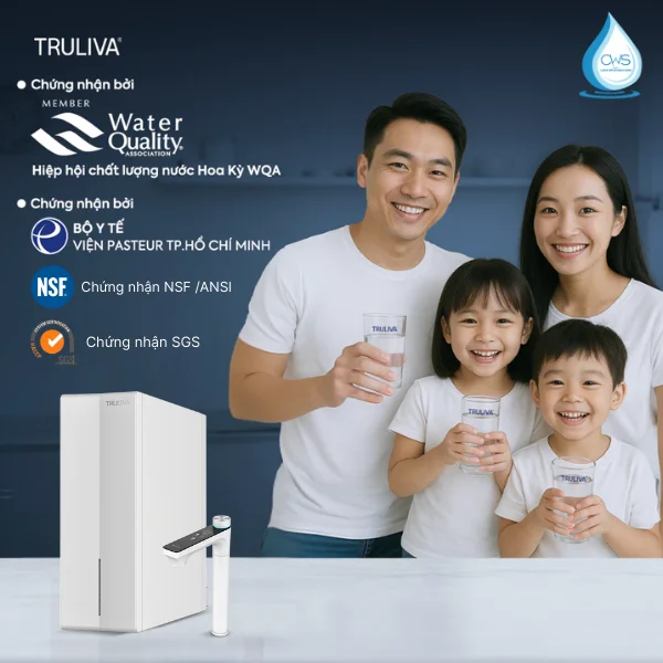 Các chứng nhận về chất lượng và sức khỏe của máy lọc nước Truliva UR61096H