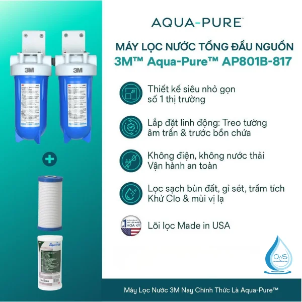 Chức năng bộ tiền lọc 3M Aqua-Pure AP801B-810