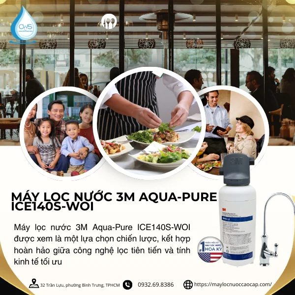 Máy Lọc Nước 3M Aqua-Pure ICE140S-WOI Chuyên Dùng Cho Dân Dụng Và Kinh Doanh F&B
