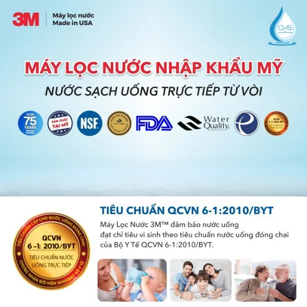 Máy lọc nóng lạnh 3M Aqua-Pure cung cấp nguồn nước sạch đạt chuẩn quốc tế