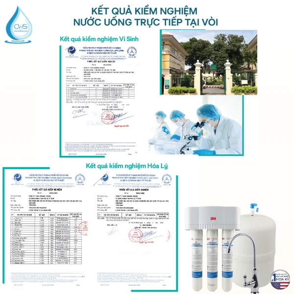 Nguồn nước sau lọc của máy 3M Aqua-Pure RO301 đạt chuẩn QCVN 6-1/2010-BYT