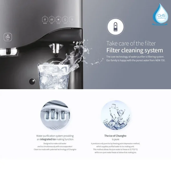 Tính năng làm đá vượt trội trên máy lọc nước ChungHo New 700 ICE
