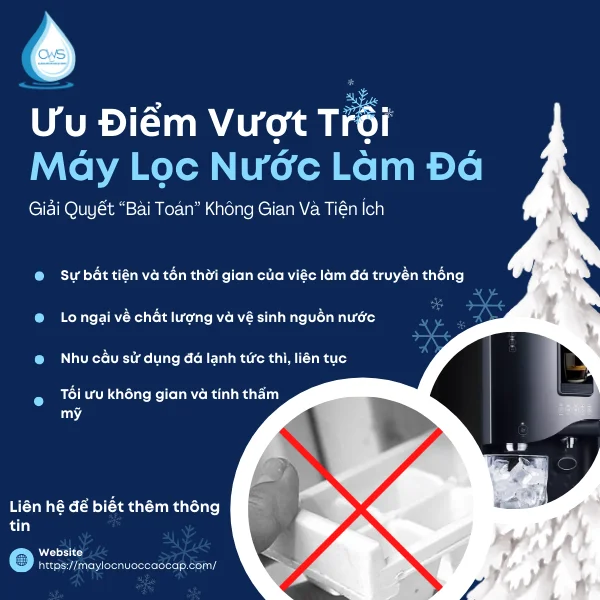 Ưu Điểm Vượt Trội Của Máy Lọc Nước Làm Đá - Giải Quyết “Bài Toán” Không Gian Và Tiện Ích
