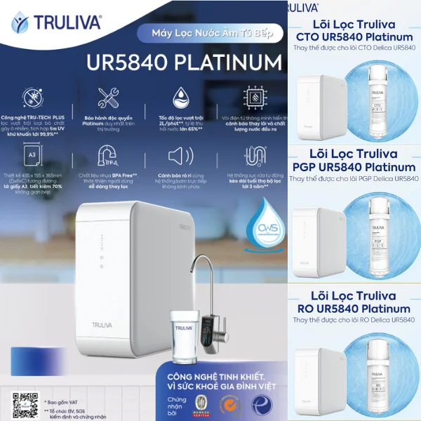 Ưu điểm vượt trội của máy lọc nước Truliva UR5840