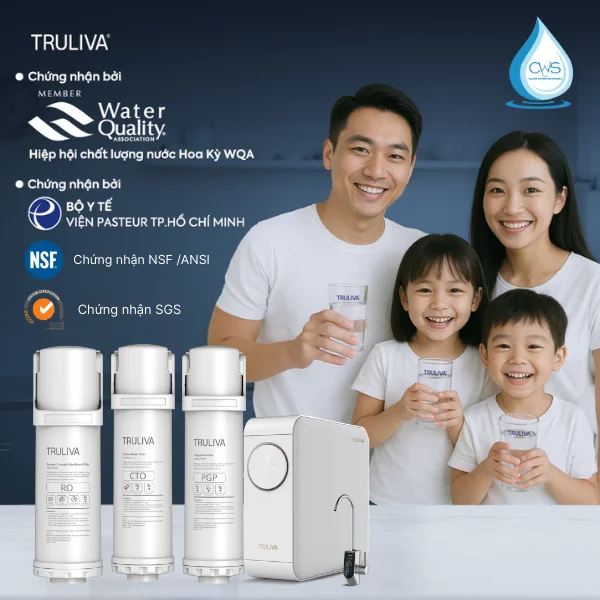 Các chứng nhận về chất lượng và sức khỏe của lõi lọc nước Truliva UR5676
