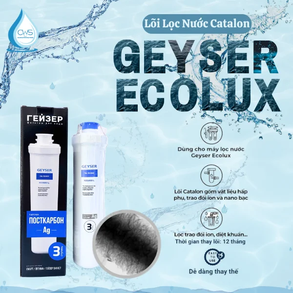 Chức năng lõi lọc nước Catalon Geyser Ecolux