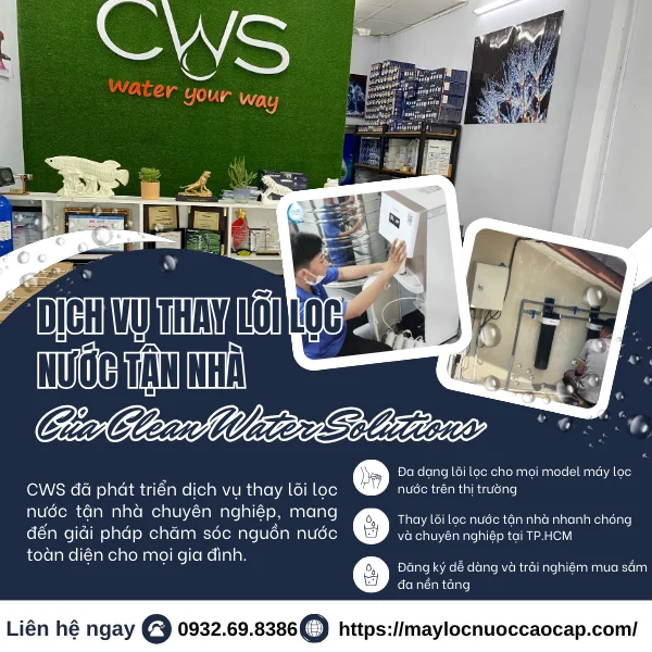 Đăng Ký Ngay Dịch Vụ Thay Lõi Lọc Nước Tận Nhà Của Clean Water Solutions