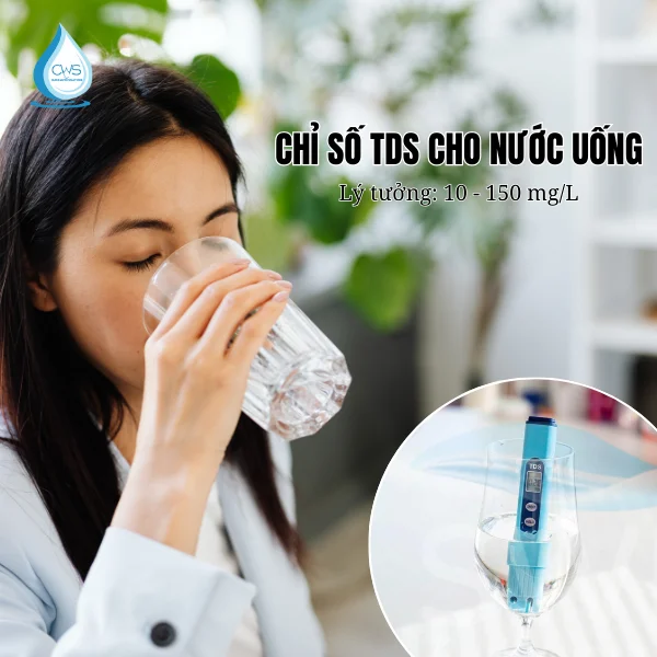 Đối với nước uống hằng ngày (Lý tưởng: 10 - 150 mg/L)