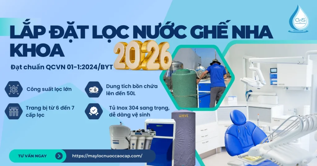 Lắp Đặt Lọc Nước Ghế Nha Khoa Đạt chuẩn QCVN 01-12024BYT