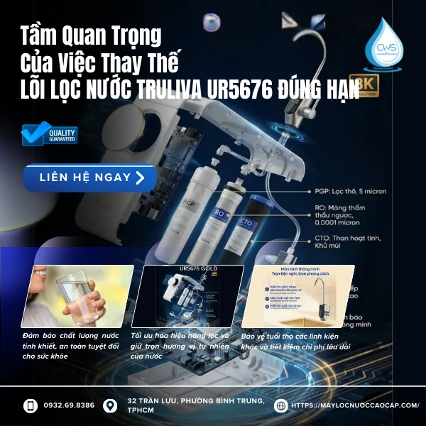 Tầm Quan Trọng Của Việc Thay Lõi Lọc Nước Truliva UR5676 Đúng Hạn