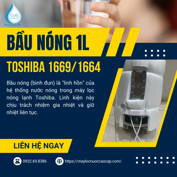 Bầu nóng 1L Toshiba 1669/1664