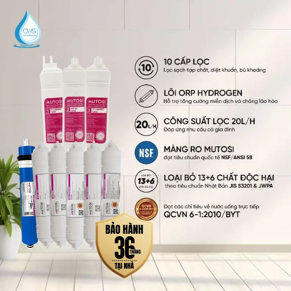 Các Chứng Nhận Về Chất Lượng Của Bộ 10 Lõi Lọc Nước Mutosi