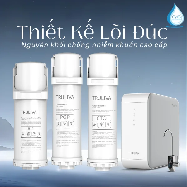 Lõi Lọc Nước Truliva UR5840 Thiết Kế Lõi Đúc Nguyên Khối