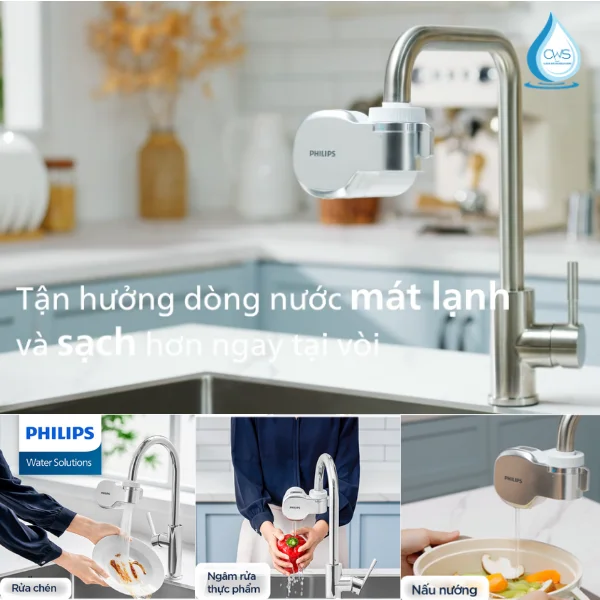 Bộ Lọc Nước Tại Vòi Philips AWP3705P1/90 - Nước Sạch Vượt Trội, Nâng Tầm Sức Khỏe