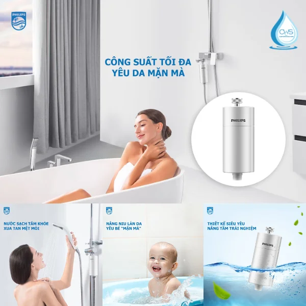 Bộ Lọc Nước Vòi Sen Philips AWP1775WH/74 - Giải Pháp Tối Ưu Cho Làn Da Nhạy Cảm