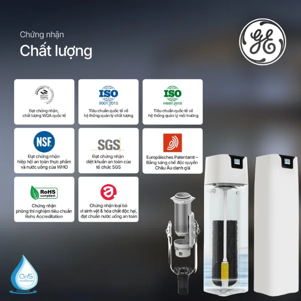Các Chứng Nhận Về Chất Lượng Của Hệ Thống Lọc Tổng GE