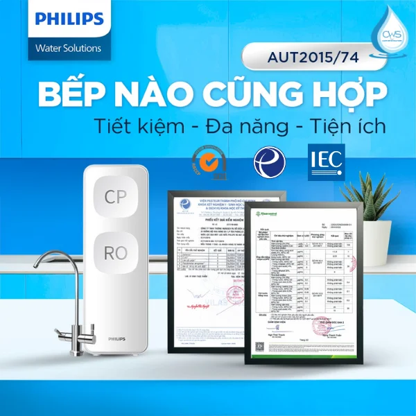 Các Chứng Nhận Về Chất Lượng Và Sức Khỏe Của Máy Lọc Nước Philips AUT2015