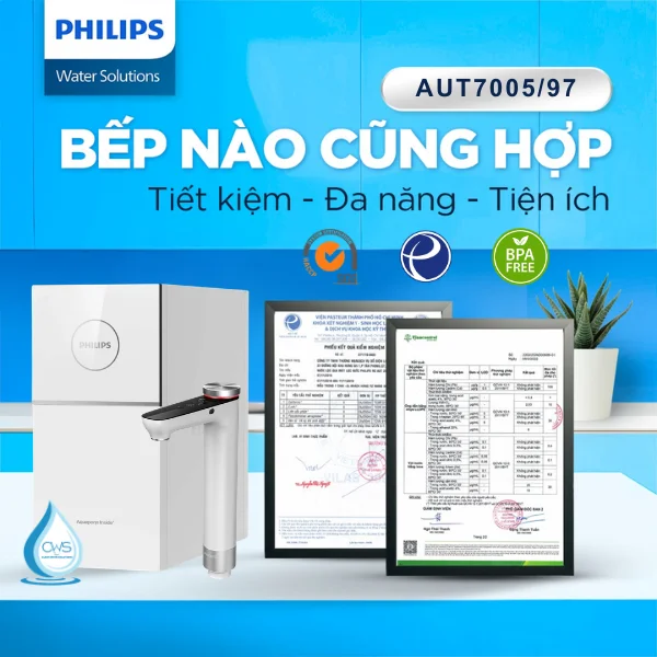 Các Chứng Nhận Về Chất Lượng Và Sức Khỏe Của Máy Lọc Nước Philips AUT7005/97