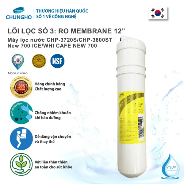 Chức Năng Lõi Lọc Nước RO Chungho Iguassu 500 Plus