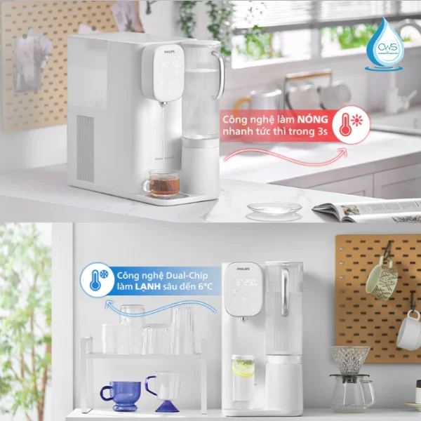 Công Nghệ Làm Nóng Tức Thì 3 Giây & Làm Lạnh Sâu Bằng Chip Kép