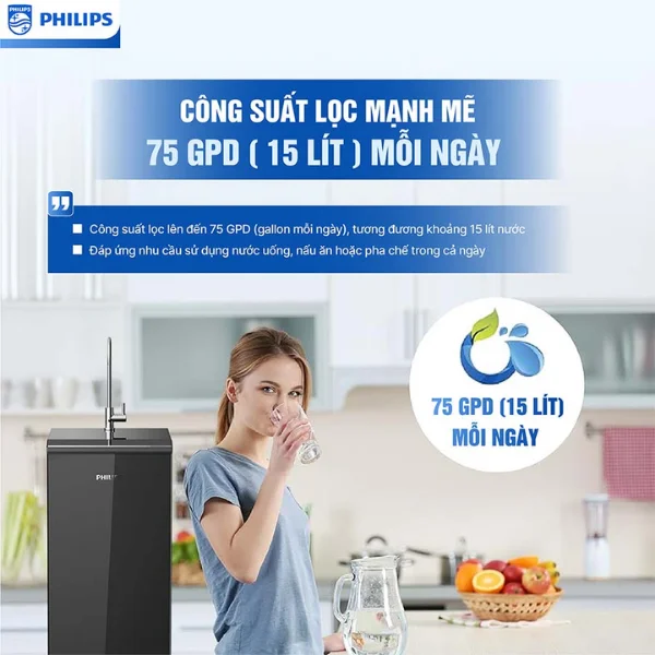 Công Suất Lọc 15L/H - Đáp Ứng Nhu Cầu Sử Dụng Liên Tục