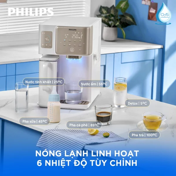 Cung Cấp Nước Nóng Lạnh Với 6 Mức Nhiệt Khác Nhau