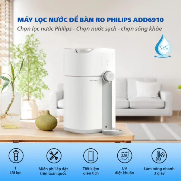 Khám Phá Công Nghệ Và Ưu Điểm Trên Máy Lọc Nước Philips ADD6910