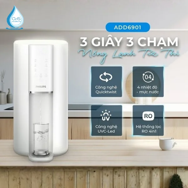 Khám Phá Ưu Điểm Và Các Tính Năng Công Nghệ Vượt Trội Trên Máy Lọc Nước Philips ADD6901