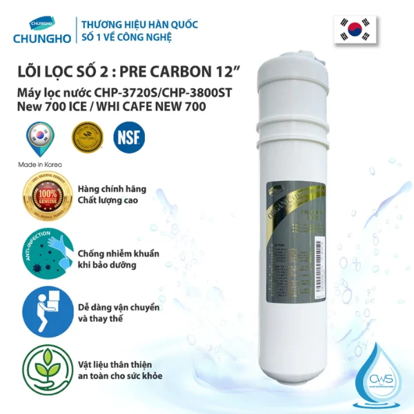 Lõi Lọc Nước Pre Carbon Chungho Iguassu 500 Plus