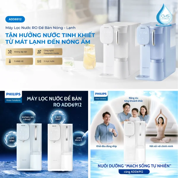 Máy Lọc Nóng Lạnh Philips ADD6912 - Cung Cấp Nước Sạch Đa Nhu Cầu