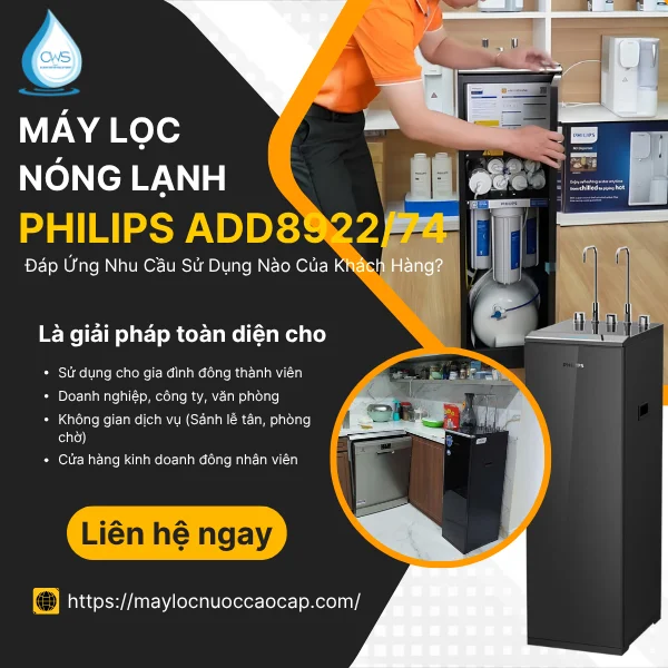 Máy Lọc Nóng Lạnh Philips ADD8922/74 Đáp Ứng Nhu Cầu Sử Dụng Nào Của Khách Hàng