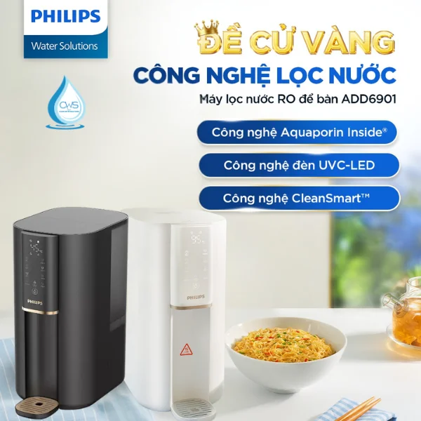 Máy Lọc Nước Philips ADD6901 Để Bàn – Giải Pháp Tối Ưu, Đơn Giản Và Tiện Lợi Cho Nhu Cầu Lấy Nước