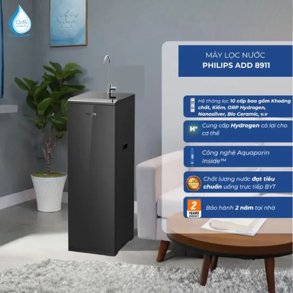 Máy Lọc Nước Philips ADD8911/74 Sở Hữu Công Nghệ Lọc Đột Phá Và Khả Năng Cung Cấp Khoáng Chất