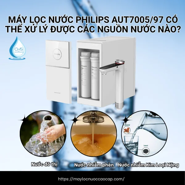 Máy Lọc Nước Philips AUT7005/97 Có Thể Xử Lý Được Các Nguồn Nước Nào