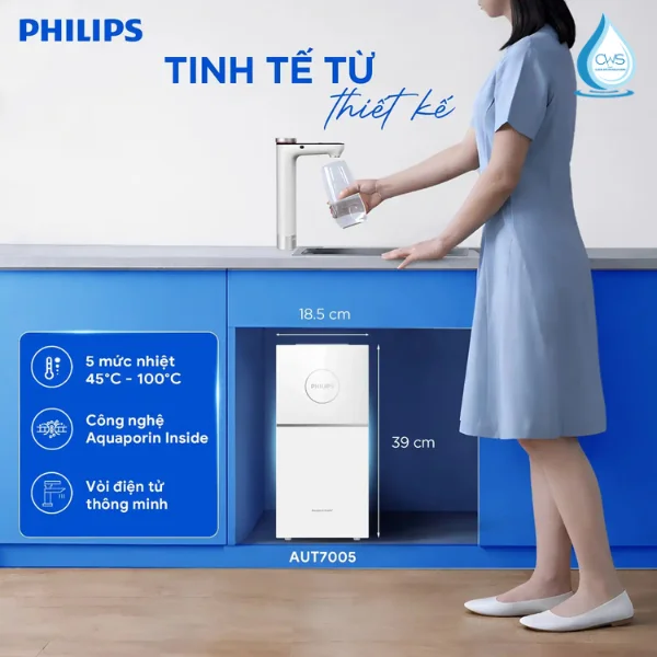 Máy Lọc Nước Philips AUT7005/97 - Nhỏ Gọn, Mạnh Mẽ, Tràn Đầy Công Nghệ