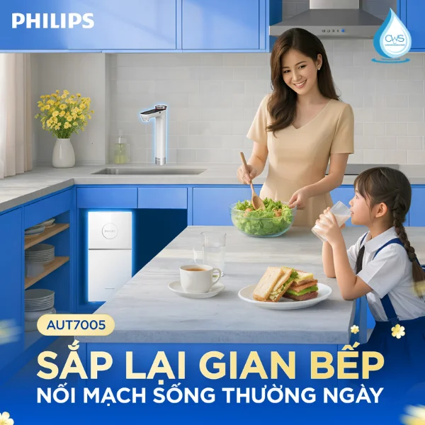 Máy Lọc Nước Philips AUT7005/97 Sở Hữu Kích Thước Tối Ưu Và Khả Năng Làm Nóng Nhanh Vượt Trội