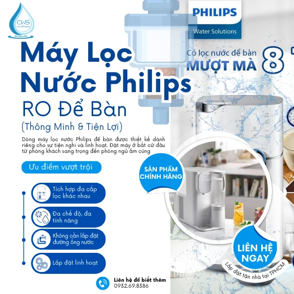 Máy Lọc Nước RO Philips Để Bàn (Thông Minh & Tiện Lợi)