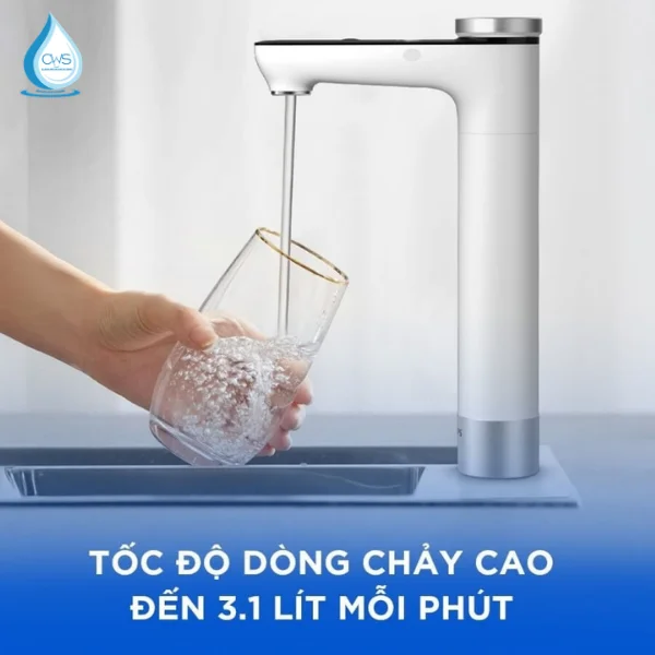 Tốc Độ Lấy Nước Tức Thì - Công Suất Lọc Lên Đến 3.1 Lít/phút (Tương Đương 186 Lít/giờ)