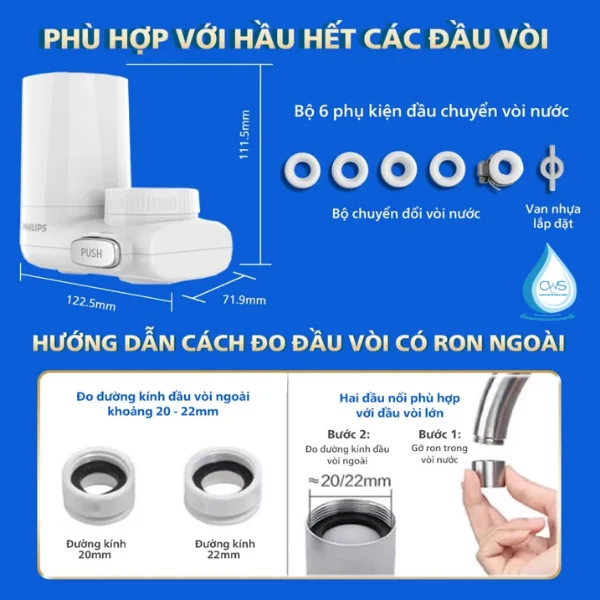 Tương Thích Hầu Hết Với Các Đầu Vòi Phổ Thông Trên Thị Trường