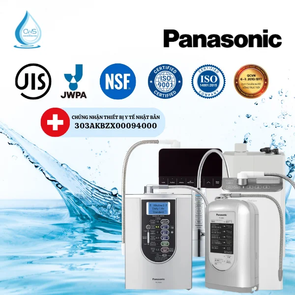 Các Chứng Nhận Về Chất Lượng Và Sức Khỏe Của Máy Lọc Nước Ion Kiềm Panasonic